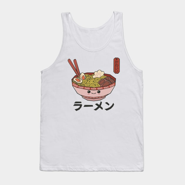 Kawaii Ramen Japanese Noodles Tank Top by MythoCulture